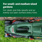 Bosch Corded Lawnmower UniversalRotak 34-410 (230 V, cutting width: 34 cm, 40-litre grass box, with GrassCombs)