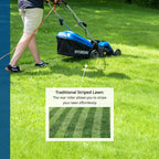 Hyundai 15'' / 38cm 1600w Electric Lawnmower with Rear Roller with Mulching Feature 40 Litre Collection Bag and 5 Cutting Heights with 10m Power Cable